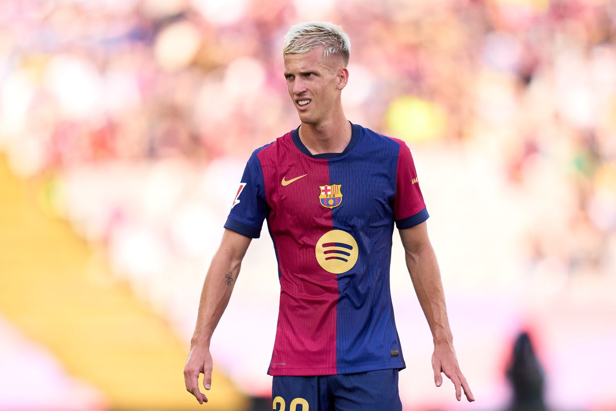 Dani Olmo barca win treble goal
