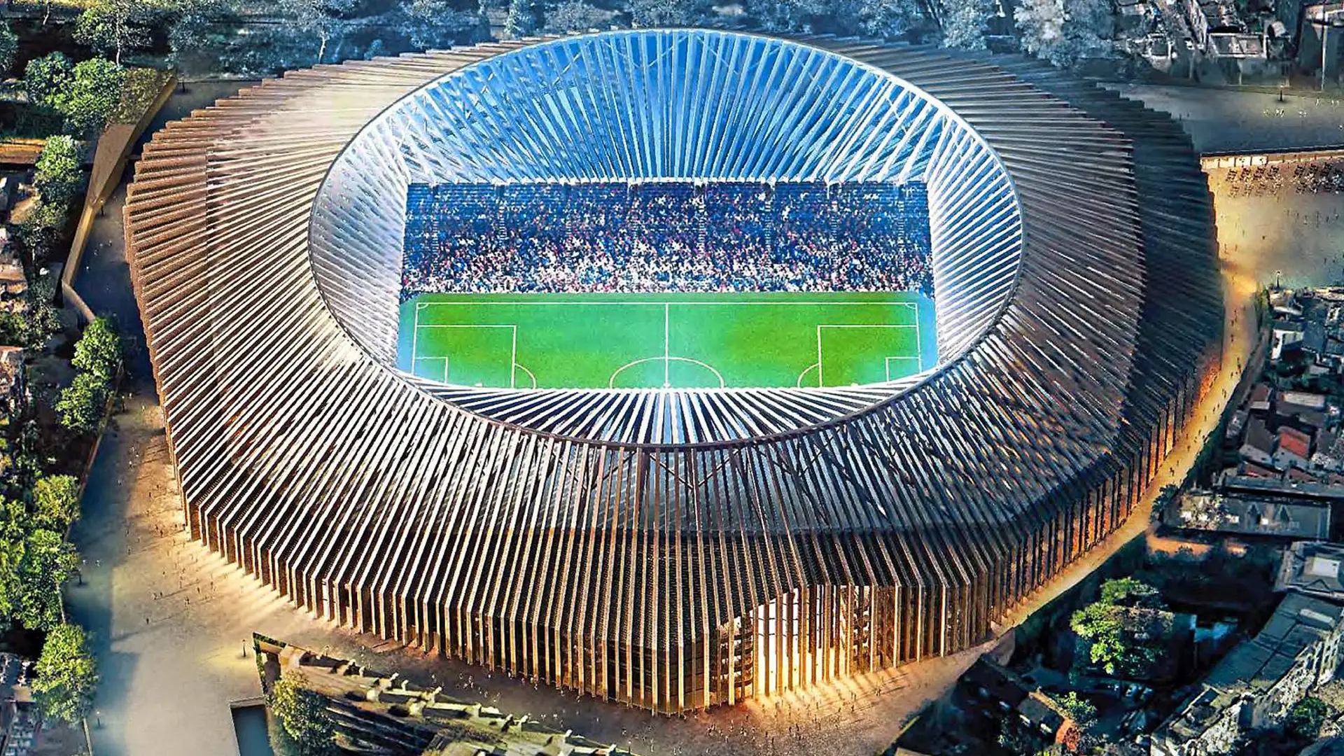 An Architectural concept of Chelsea's proposed stadium