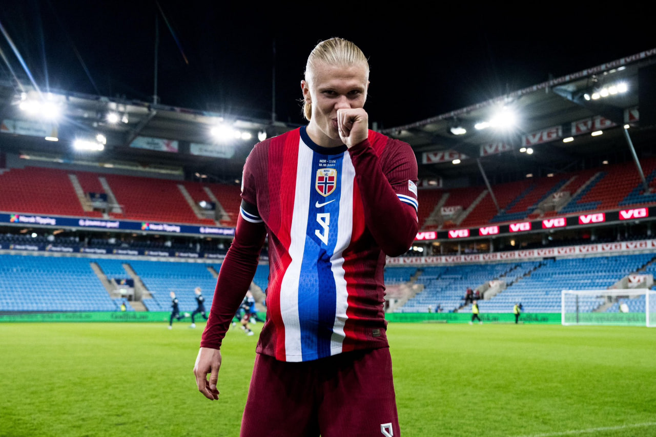 Erling Haaland scored his 40th goal in 41 games for Norway