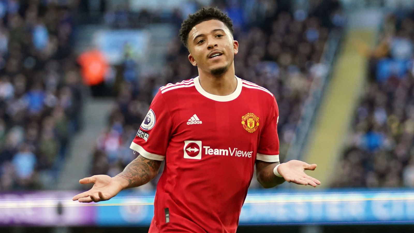 Jadon Sancho Playing for Manchester United