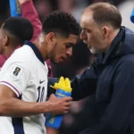 Thomas Tuchel sending a message from the touchline to Jude Bellingham