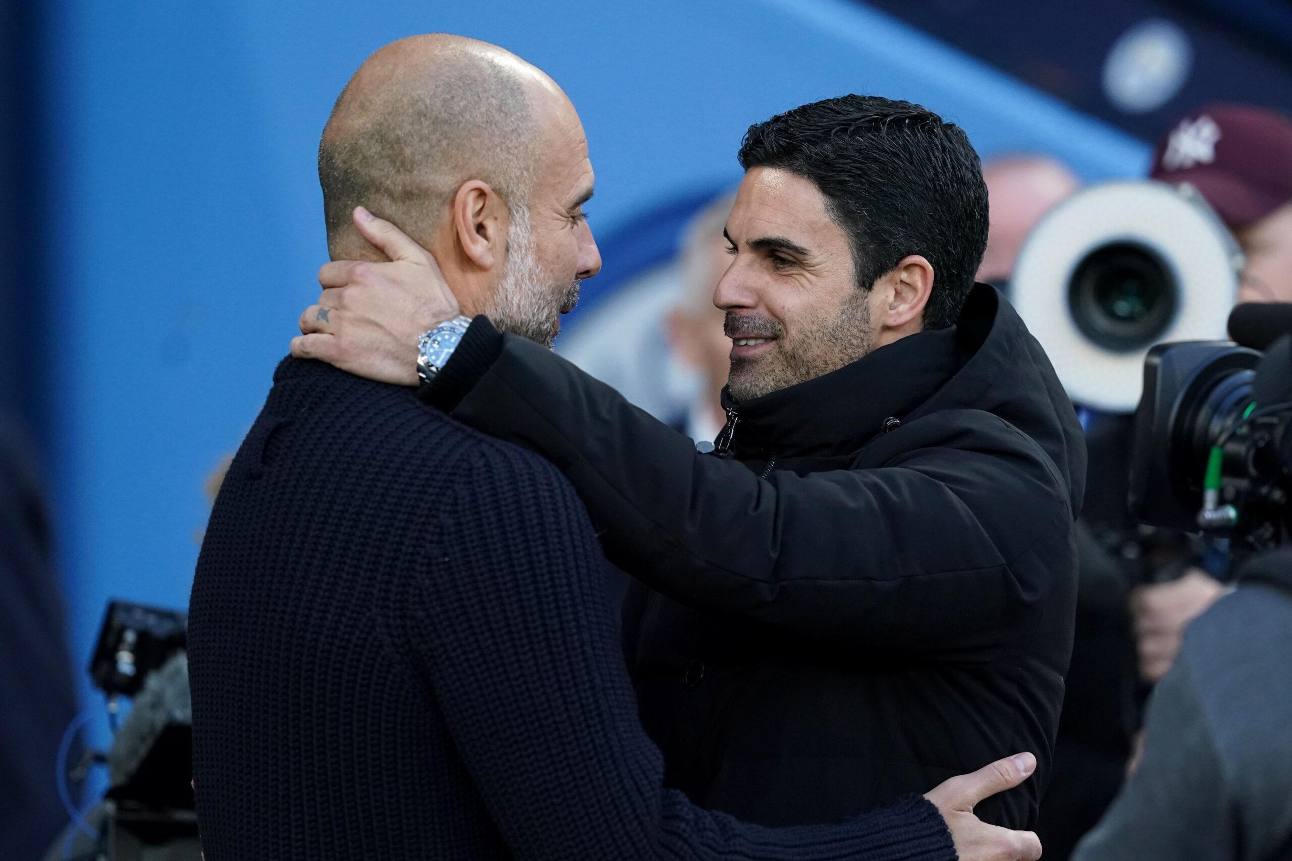 Mikel Arteta and Pep Guardiola