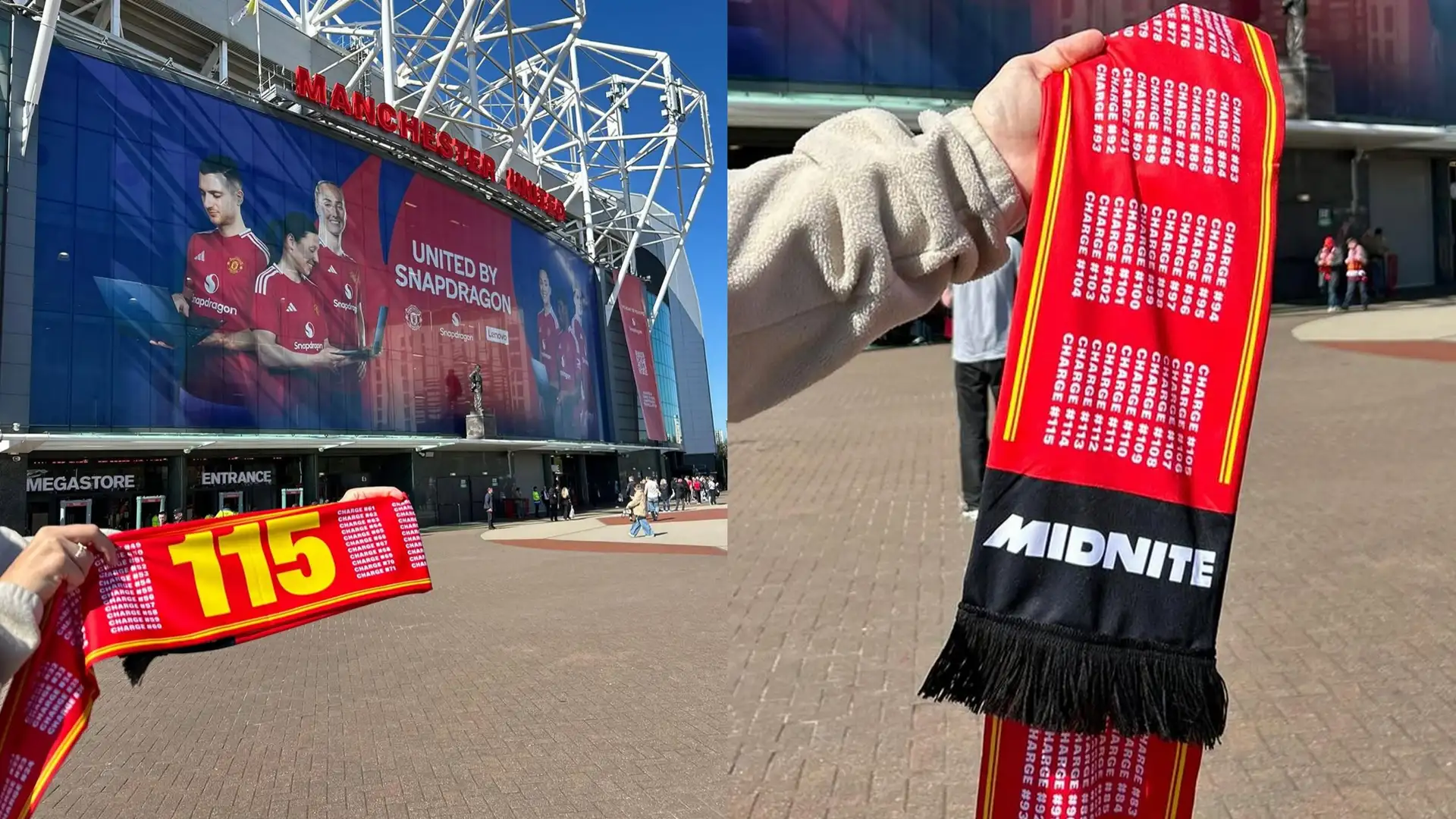 Man City's 115 charges scarves made by United fans