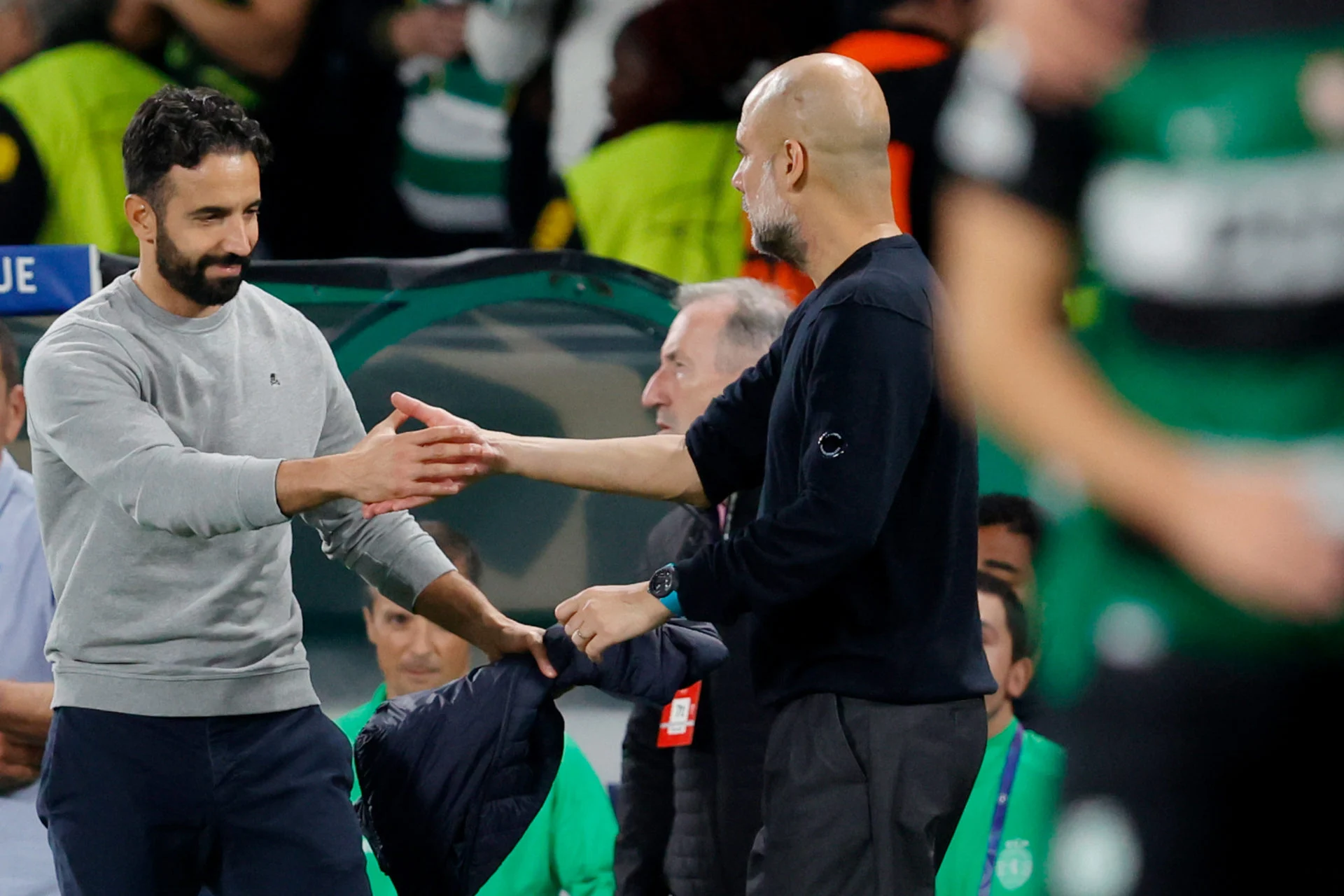 Ruben Amorim and Pep Guardiola