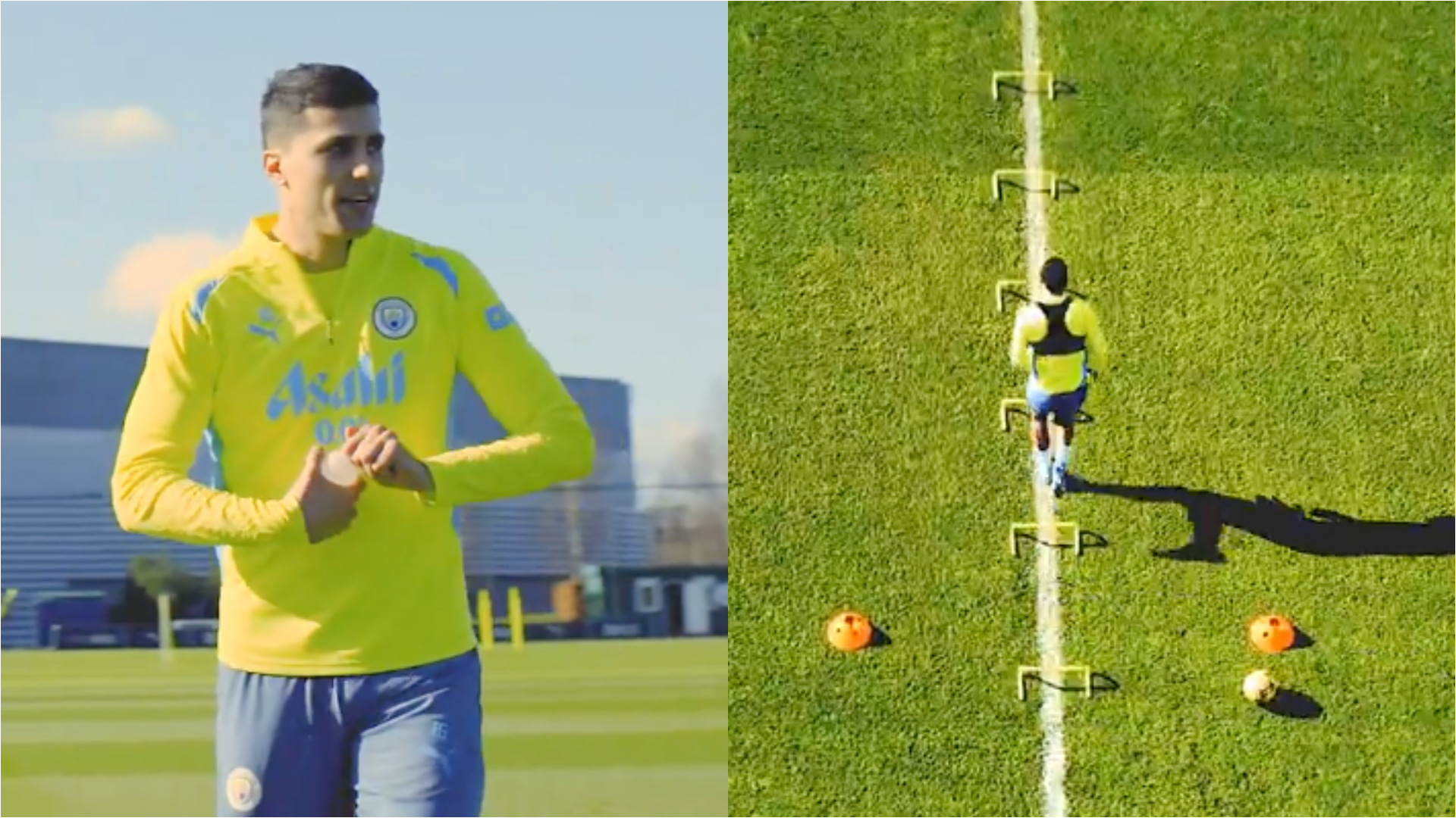 Rodri back to City training grounds