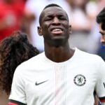 Nicholas Jackson's reacttion after receiving his a red card against Flamengo in the CWC