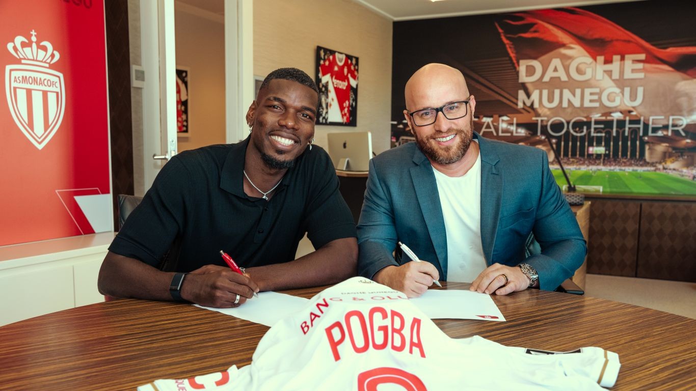 Paul Pogba signs a two-year contract with Monaco