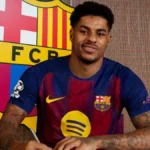 Marcus Rashford signs for Barcelona