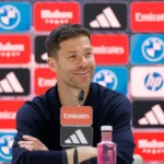 Xabi Alonso at the press following Madrid's 2-1 win in Clasico at the Bernabeu