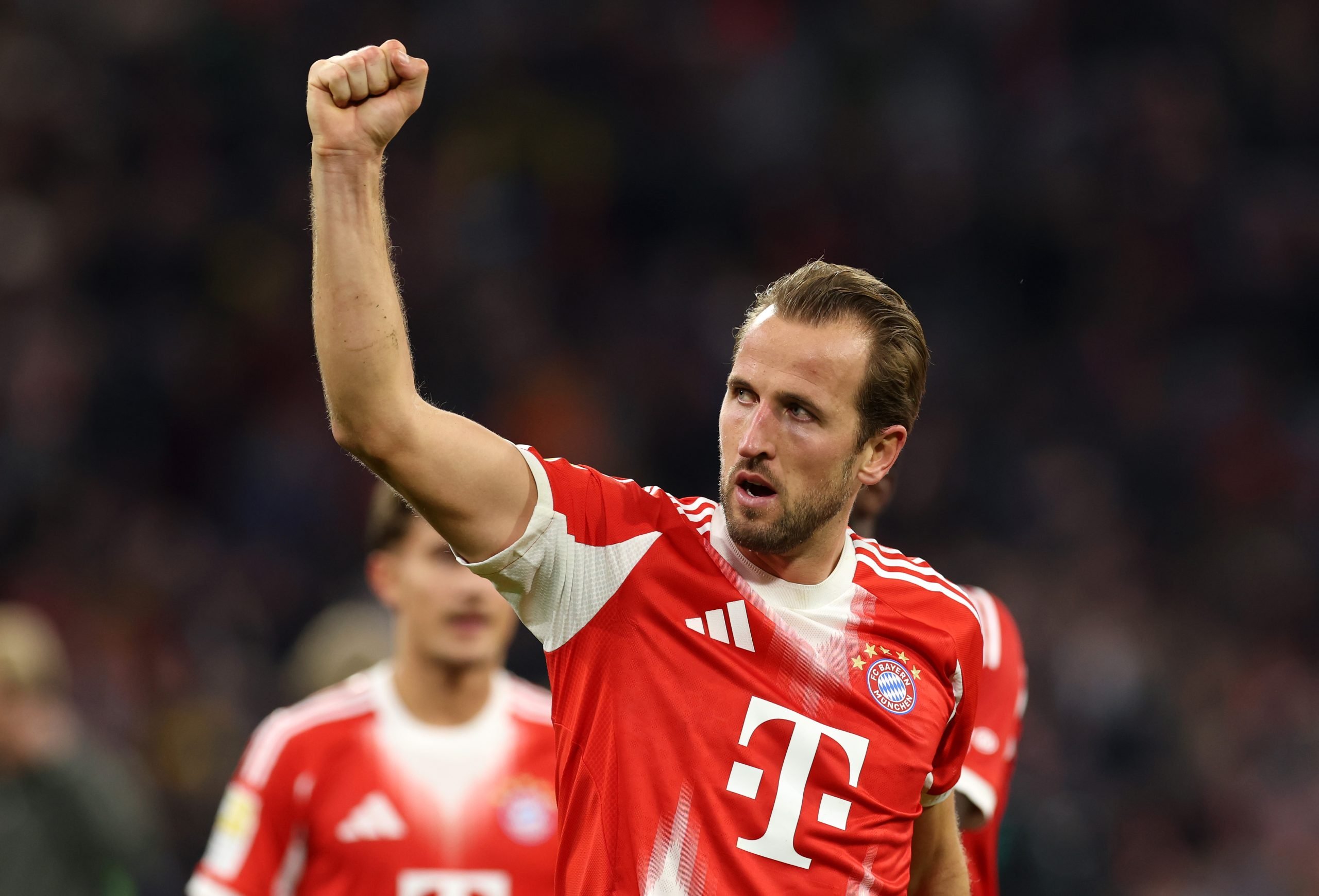 harry Kane celebrates 400th goal at club level against Dortmund
