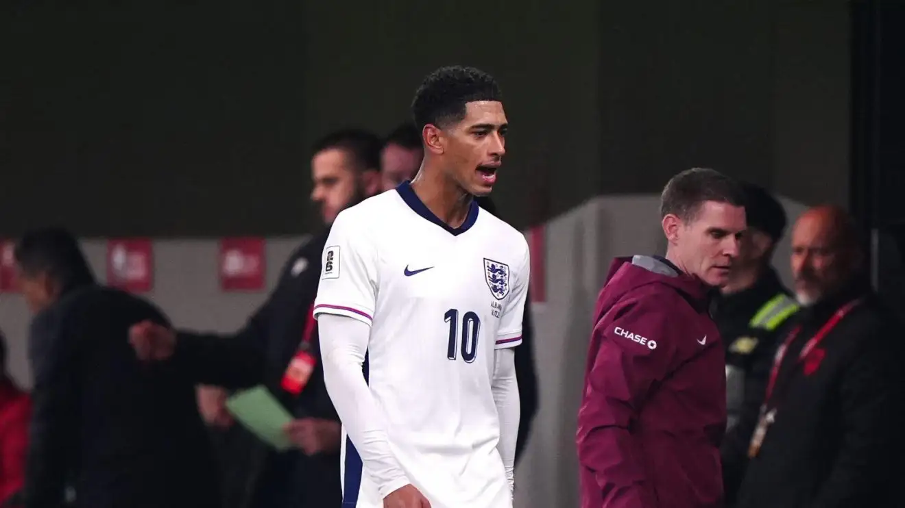 Jude Bellingham frustrated after substitution against Albania