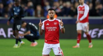 Gabriel Jesus against Club Brugge in the UCL