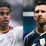 Lionel Messi and Lamine Yamal