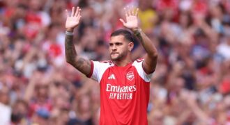 Bruno Guimaraes unveiling at the emirates stadium