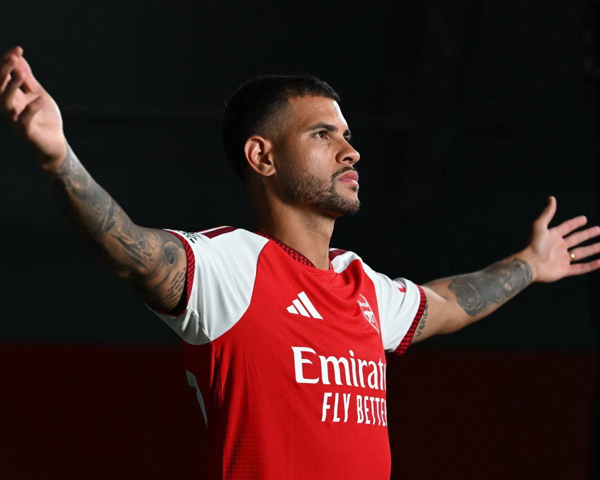 bruno Guimaraes unveiling at the emirates